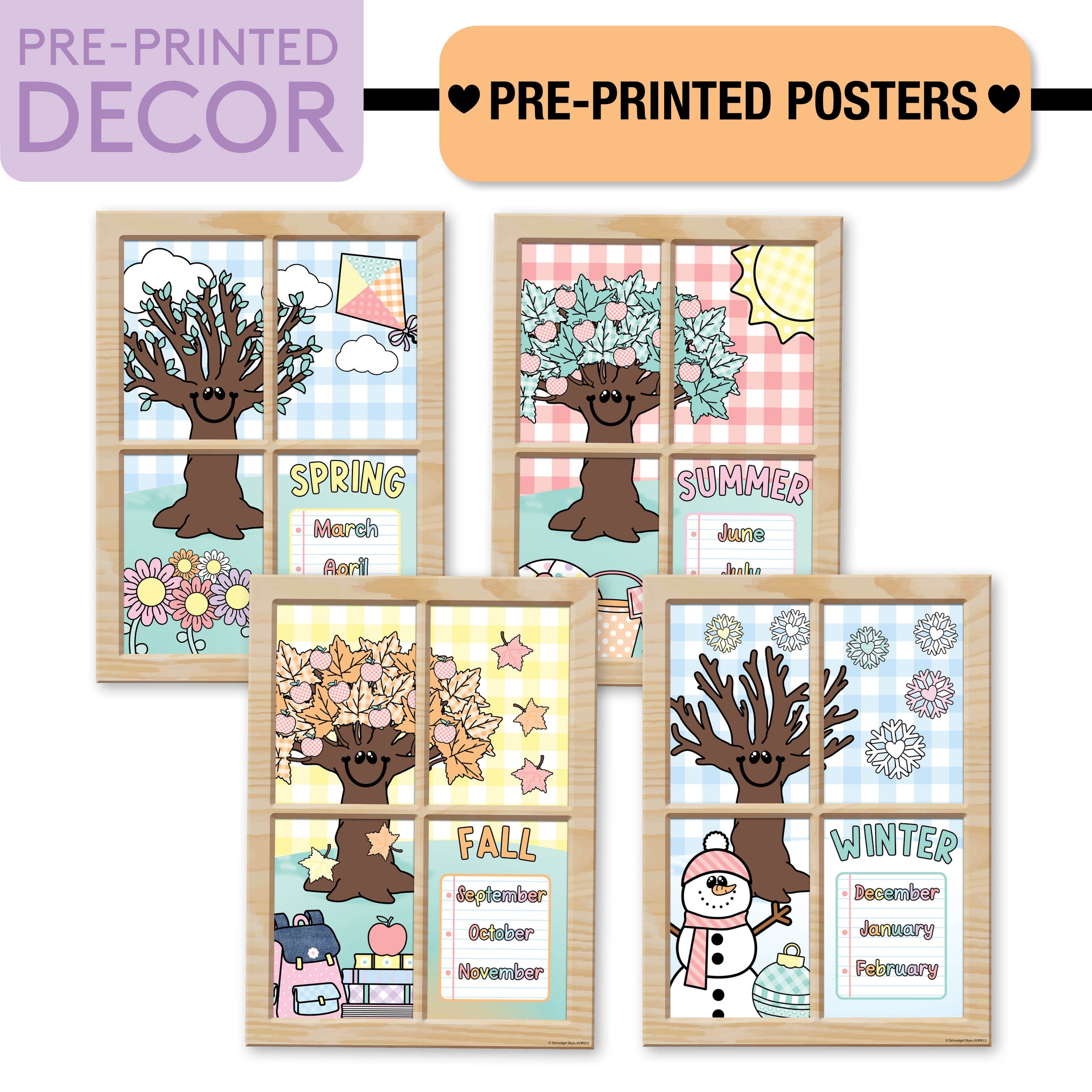 No Prep No Cut Classroom Decor Bundle | A Year In Pastel