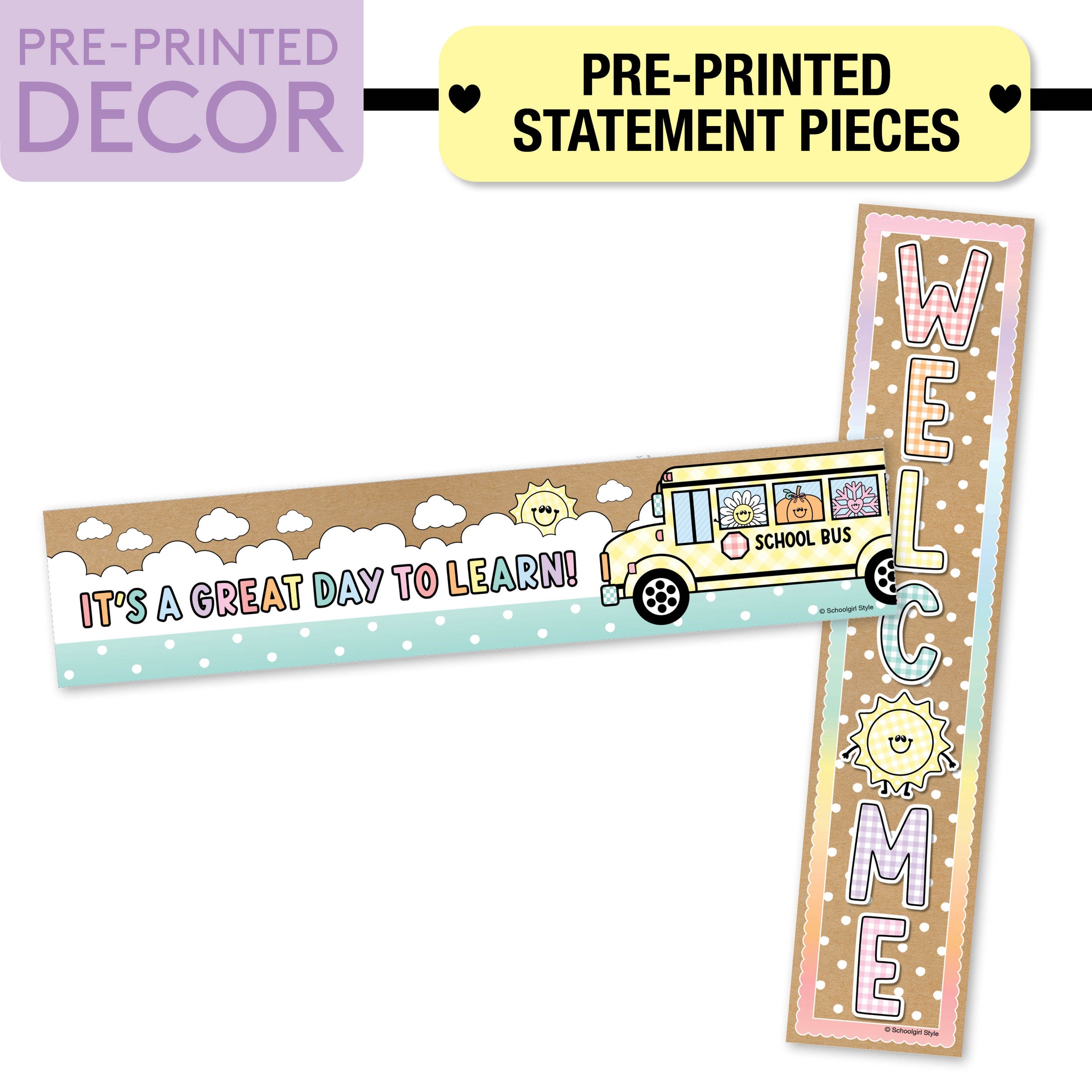 No Prep No Cut Classroom Decor Bundle | A Year In Pastel