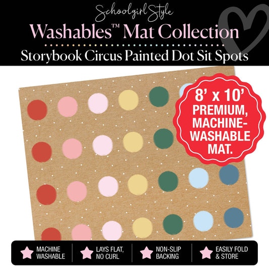 Storybook Circus Painted Dot Sit Spot Classroom Mat by Schoolgirl Style