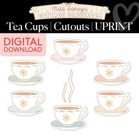 Printable Calming Teacups Cutouts | Miss Honey's Cottage Classroom