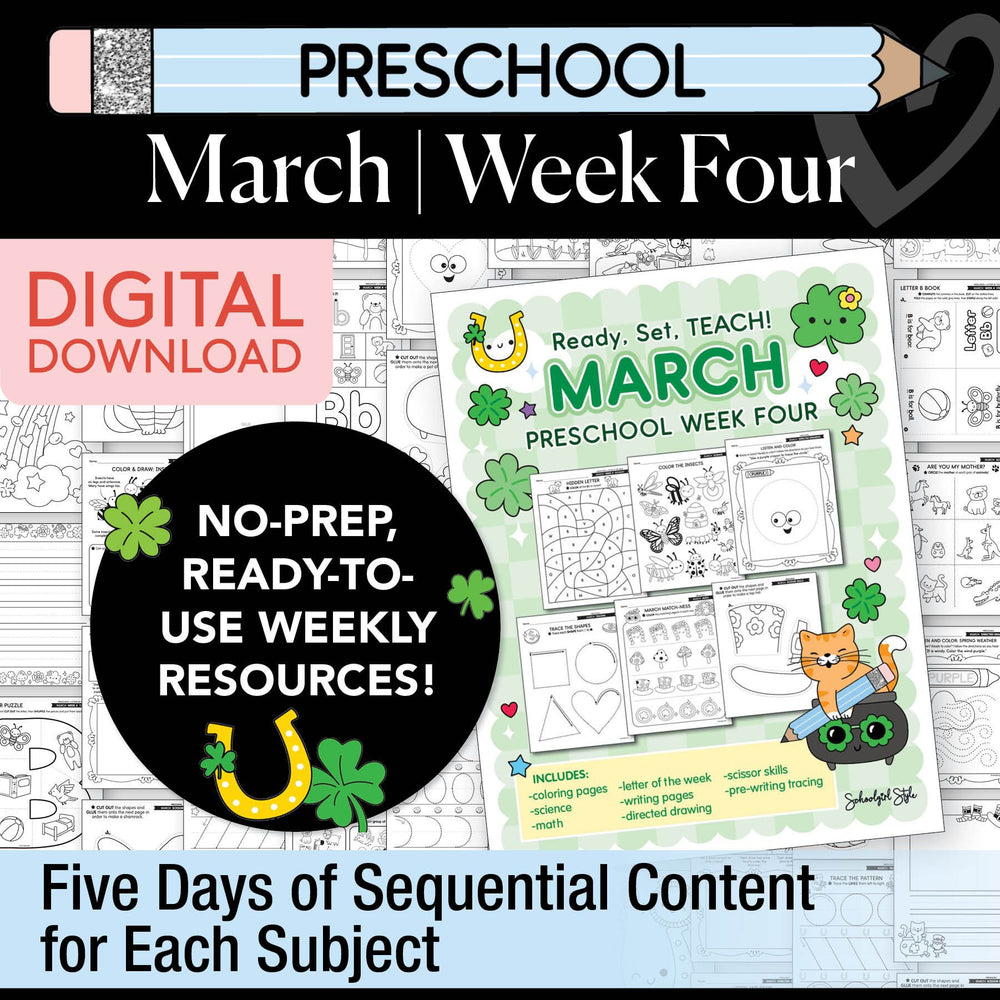 Printable Preschool March Week 4 Resources