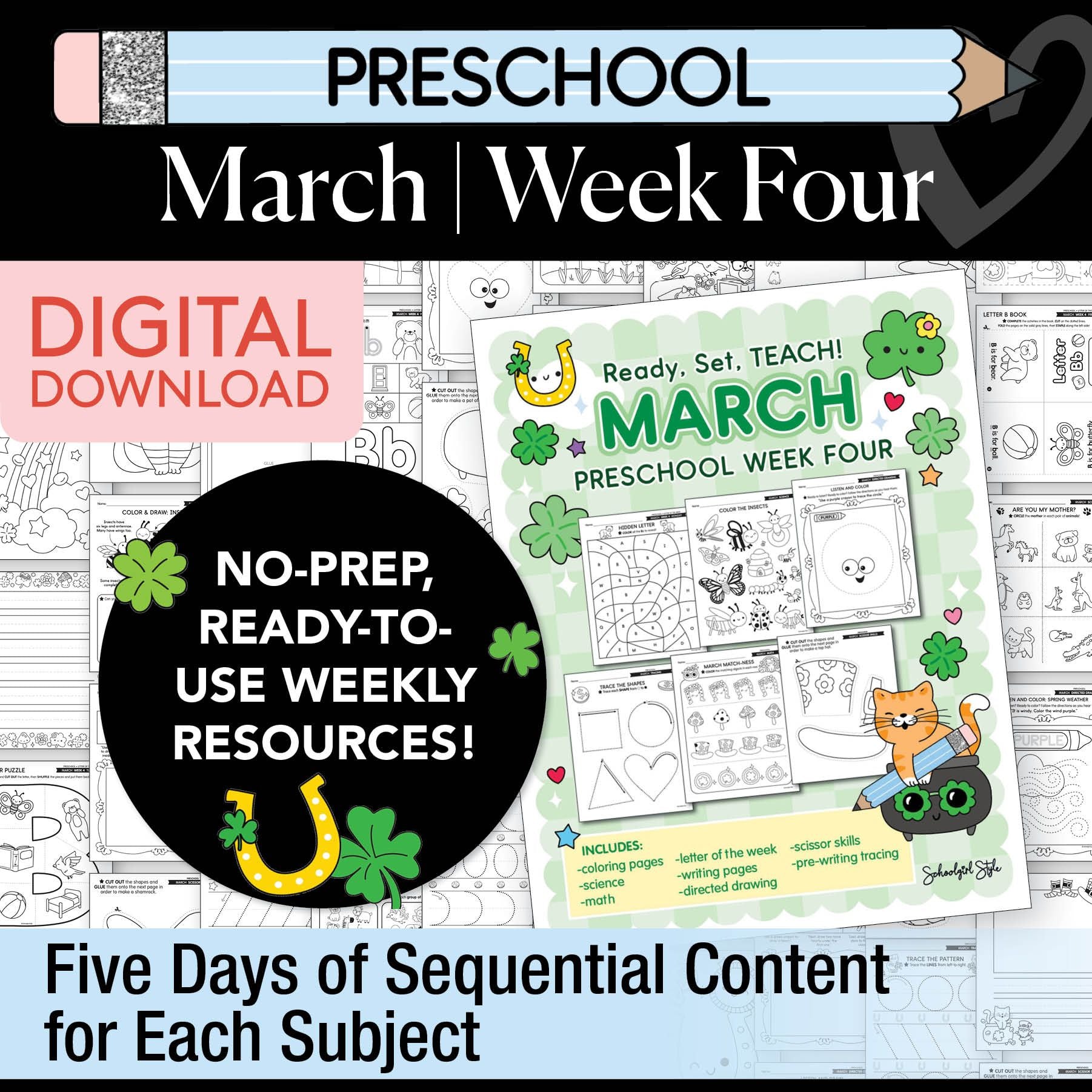 Printable Preschool March Week 4 Resources