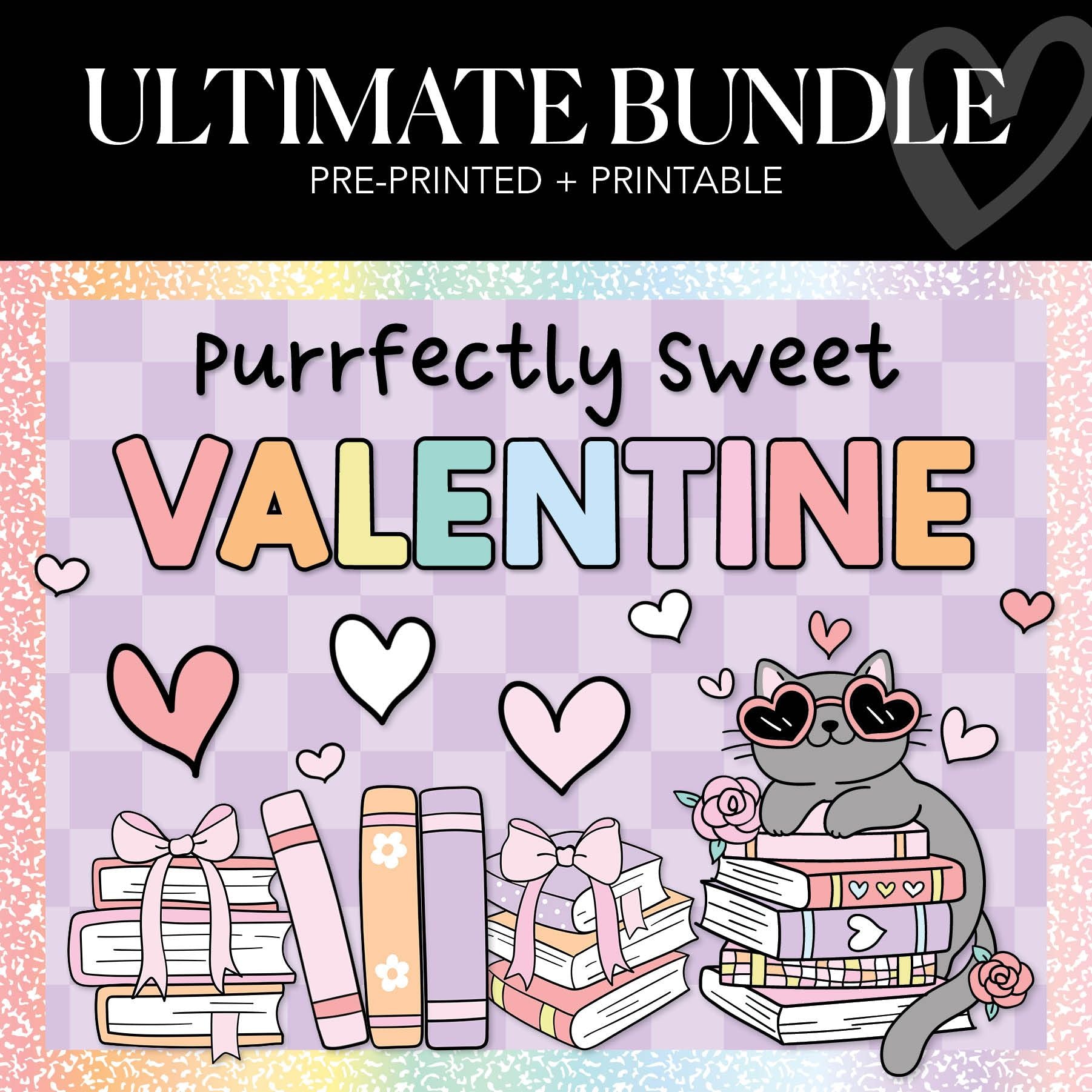Ultimate Valentine's Day Classroom Decor Bundle | Purrfectly Sweet Valentine