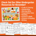 Load image into Gallery viewer, Printable Kindergarten November Daily Alphabet
