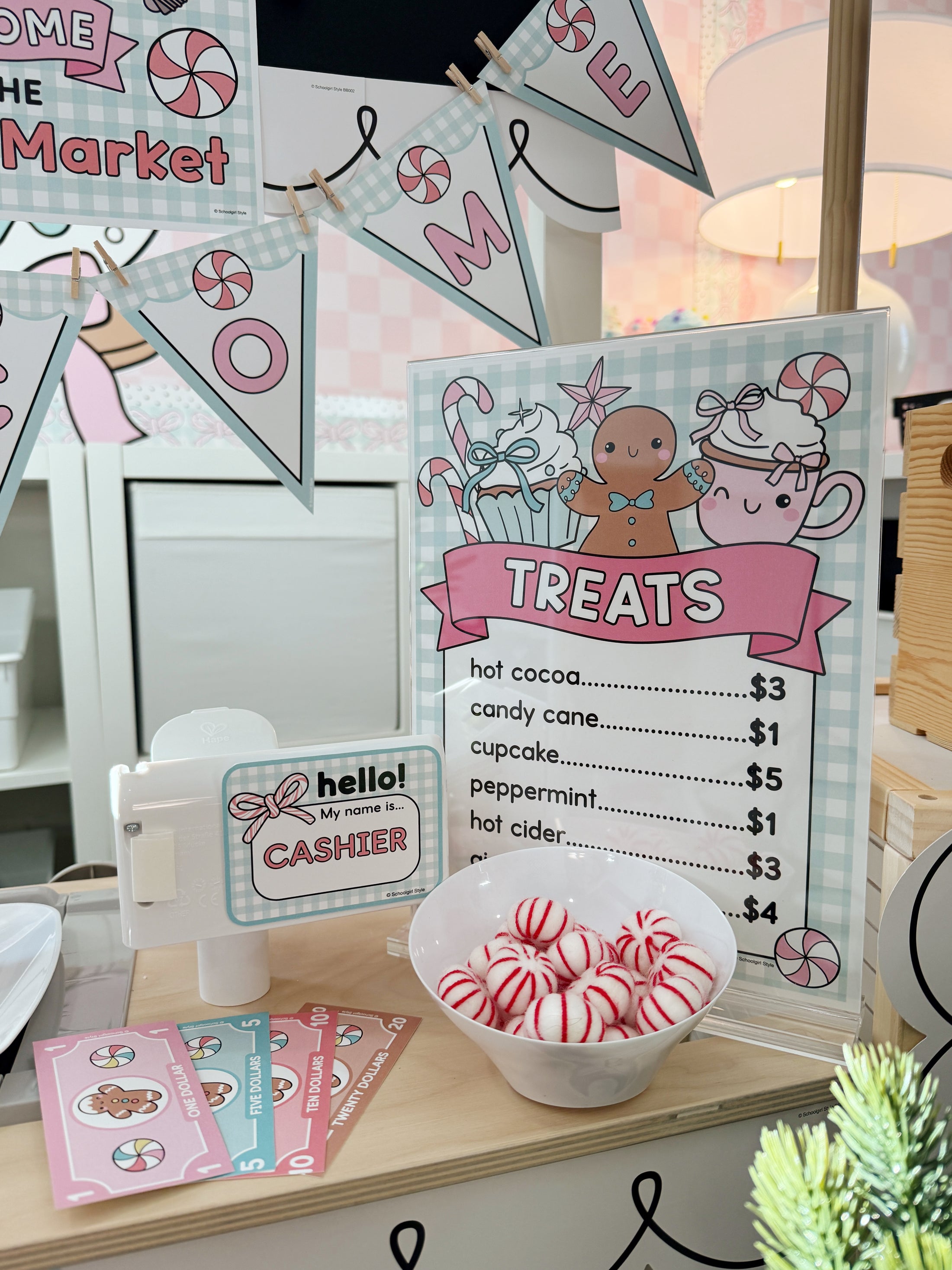 Printable December Dramatic Play Holiday Market and Tree Farm