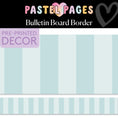 Load image into Gallery viewer, Frosted Mint Stripes Bulletin Board Border | Pastel Pages

