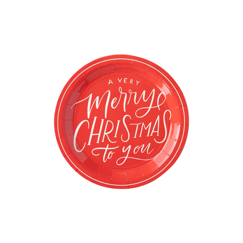 Merry Christmas Paper Plate | Christmas | Paper Goods | Schoolgirl Style