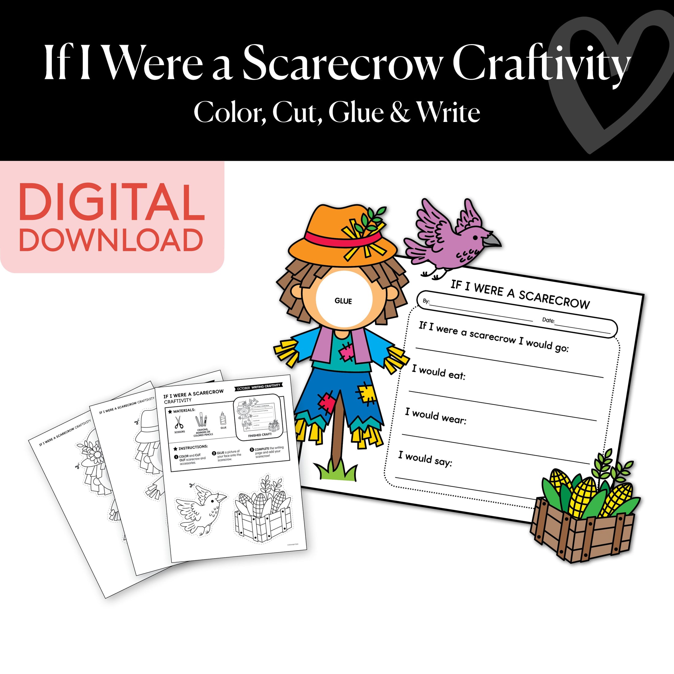 Printable If I Were a Scarecrow Craftivity