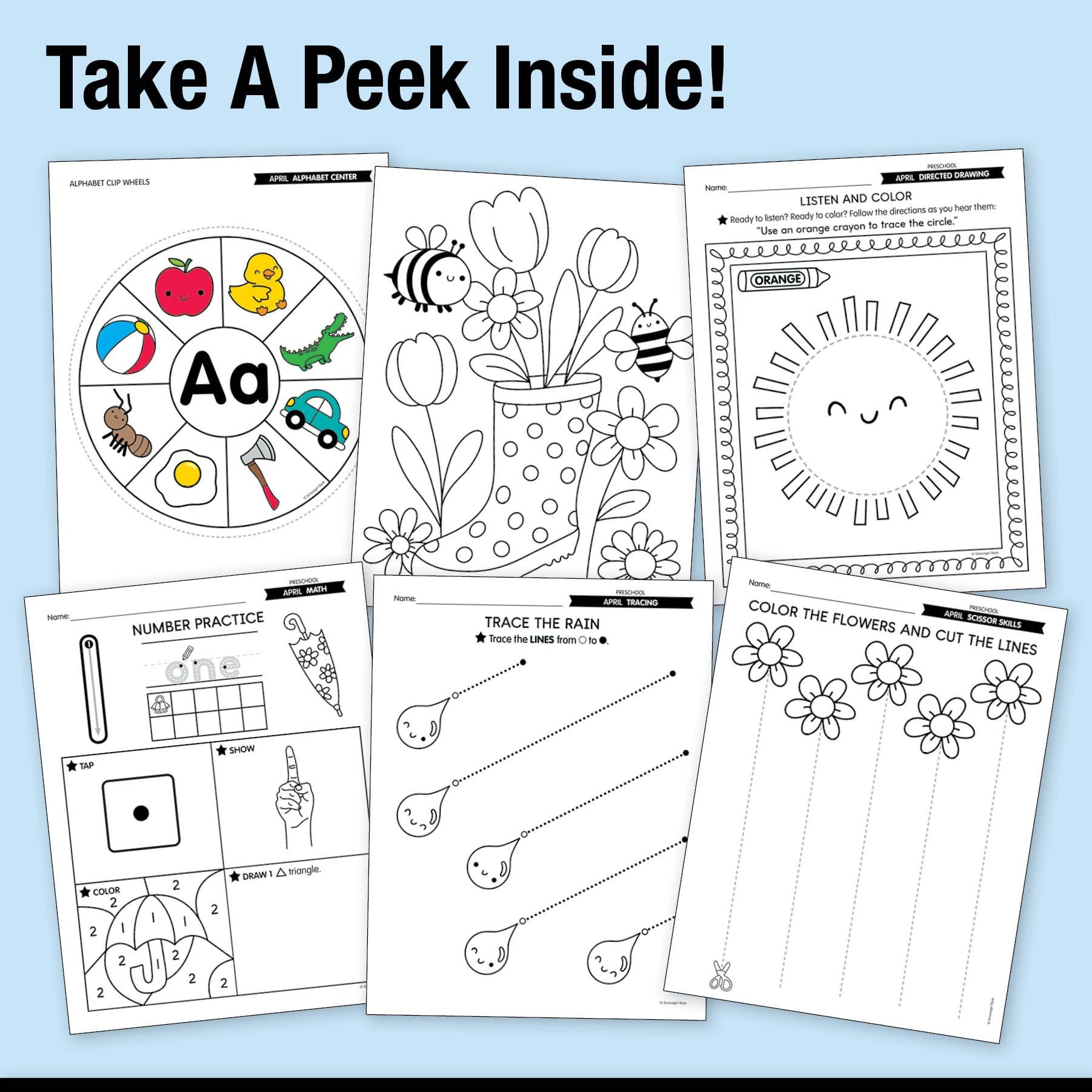Ultimate Preschool April Thematic Unit Bundle