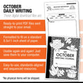 Load image into Gallery viewer, Printable Kindergarten October Daily Writing
