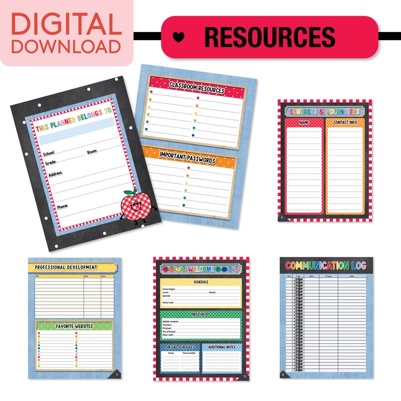 Printable Teacher Planner | 90s Teacher