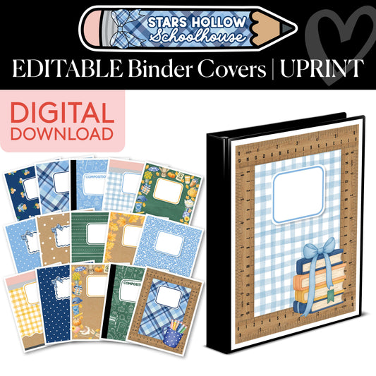 Printable Cozy Editable Binder Covers | School in Stars Hollow