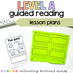 Guided Reading Level A Lesson Plans & Activities with Decodable Readers NO PREP