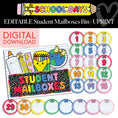 Load image into Gallery viewer, Printable Rainbow Student Mailboxes | School Days
