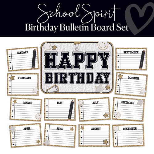School Spirit Birthday Bulletin Board Set