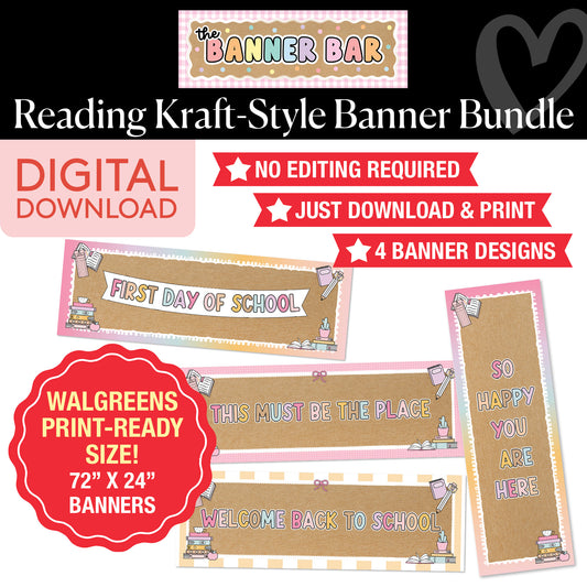 Reading Walgreens Ready Kraft Style Banner Bundle