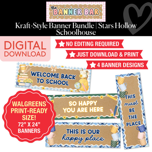 Walgreens Ready Kraft Style Banner Bundle | Stars Hollow Schoolhouse