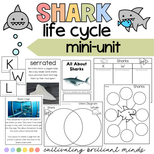 Shark Science & ELA Research Project | Nonfiction Unit | Life Cycle