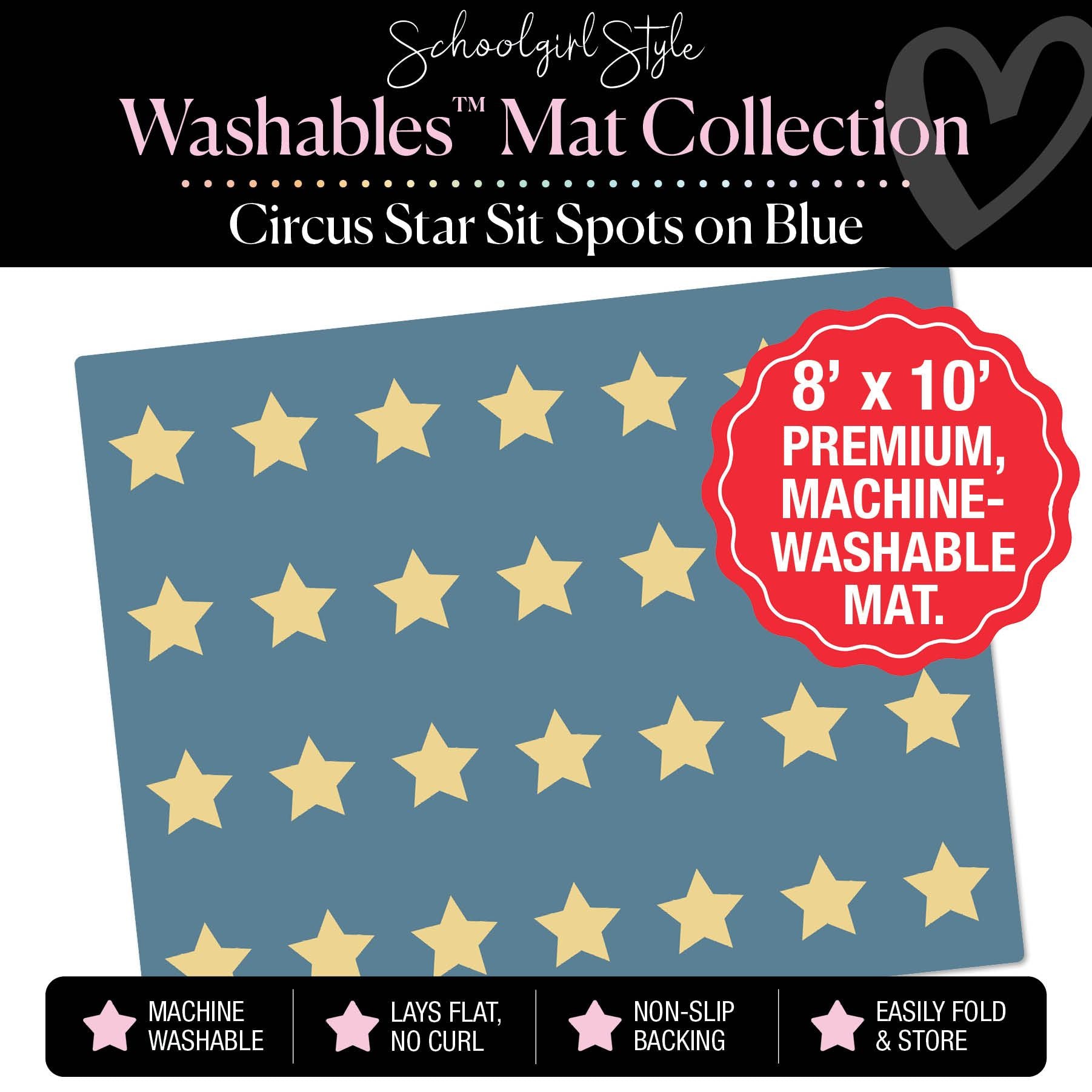 Circus Star Sit Spot Classroom Mat by Schoolgirl Style