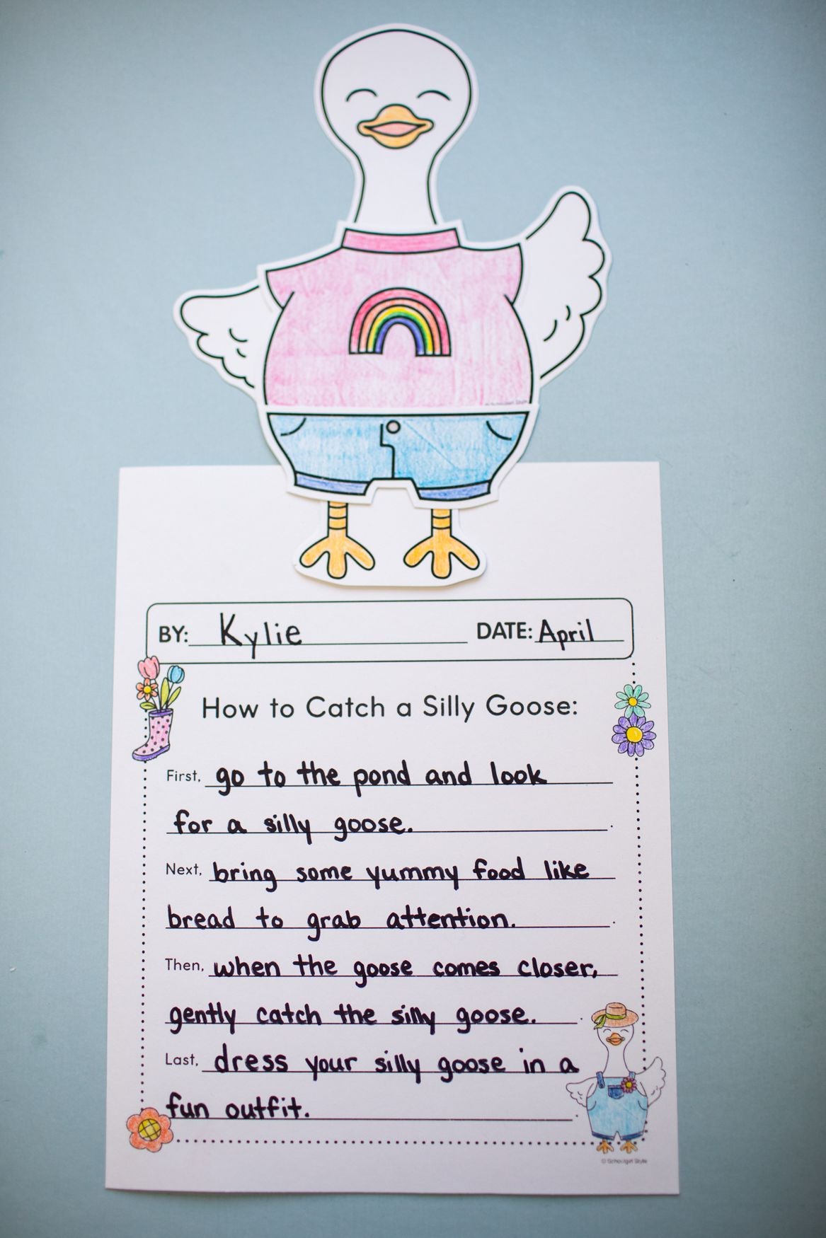 Printable April How To Catch A Silly Goose Writing Craftivity