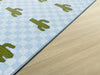 Cactus Sit Spots on Light Blue | Classroom Rugs | Schoolgirl Style