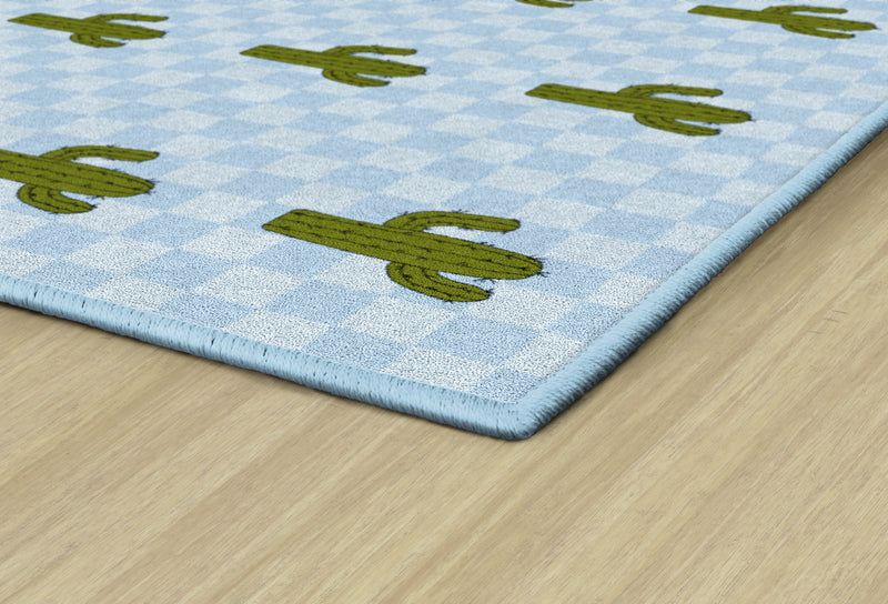 Cactus Sit Spots on Light Blue | Classroom Rugs | Schoolgirl Style