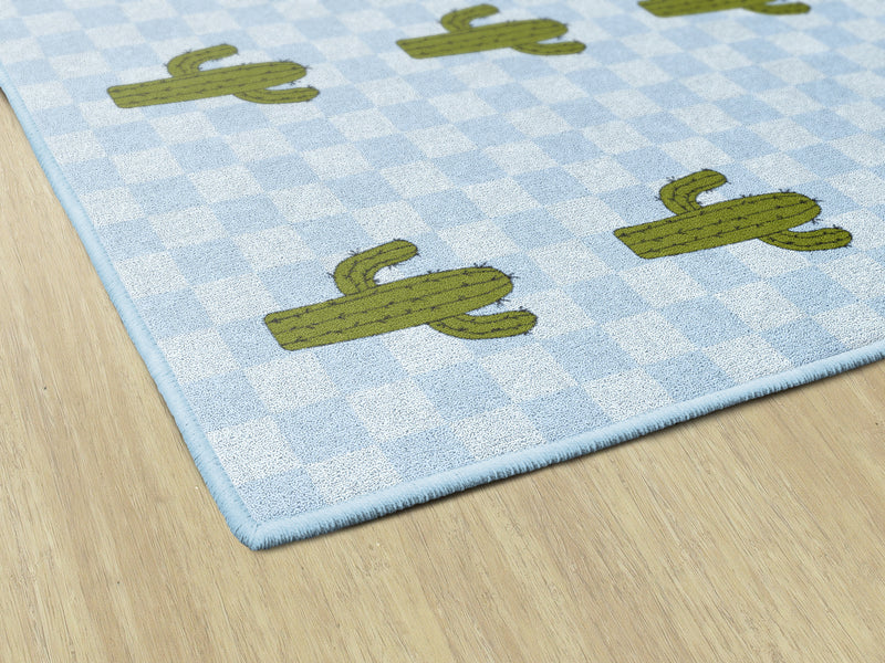 Cactus Sit Spots on Light Blue | Classroom Rugs | Schoolgirl Style