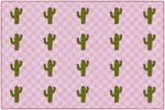 Cactus Sit Spots on Light Pink | Classroom Rugs | Schoolgirl Style