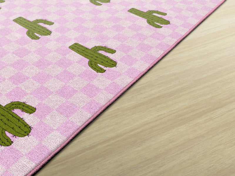 Cactus Sit Spots on Light Pink | Classroom Rugs | Schoolgirl Style