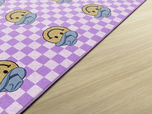 Smiley Cowboy Sit Spots on Lavender | Classroom Rugs | Schoolgirl Style