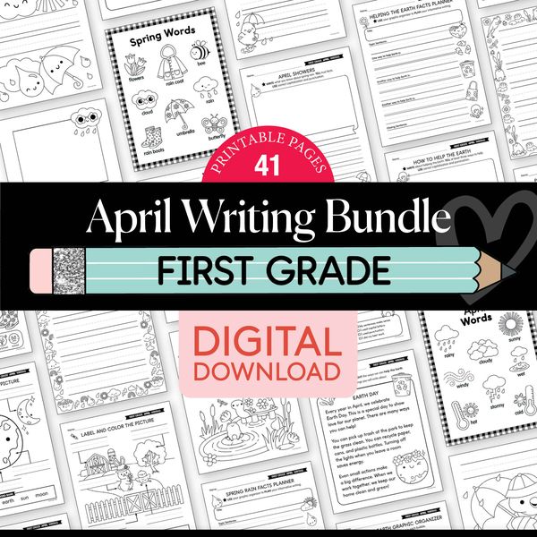 Printable First Grade April Writing Bundle