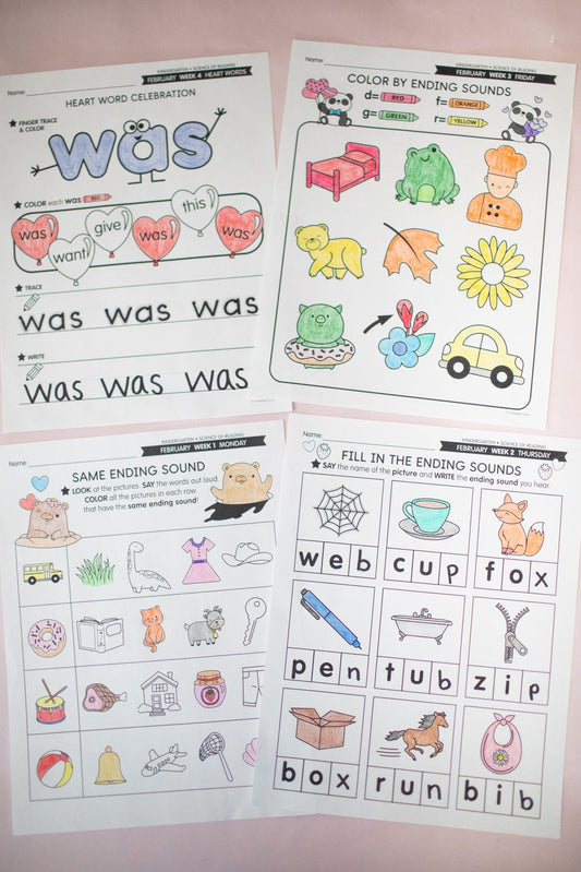 Printable Kindergarten February Daily Science of Reading