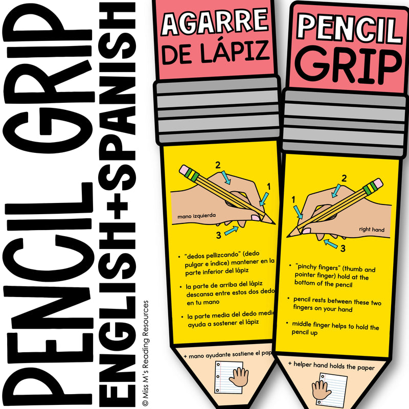 Fine Motor Pencil Grip Poster for Handwriting Practice and Pencil Control | Printable Classroom Resource | Miss M's Reading Reading Resources