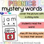 CVC Short A Mystery Words | Literacy Center | Self-Checking | Science of Reading