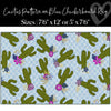 Cactus Patterns on Blue Checkerboard | Classroom Rugs | Schoolgirl Style