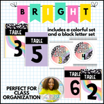 Bright Rainbow Table Numbers