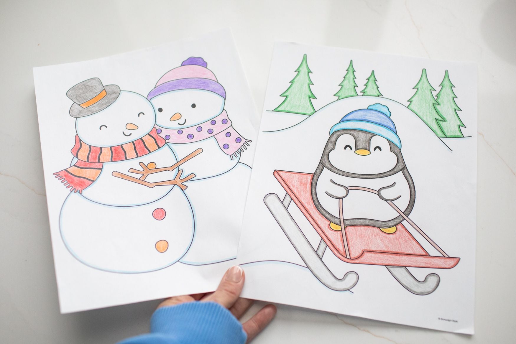 Free Printable January Coloring Pages Pack 2