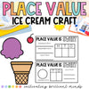 Summer Place Value Activity Craft | Ice Cream | Kindergarten, 1st, 2nd Grade