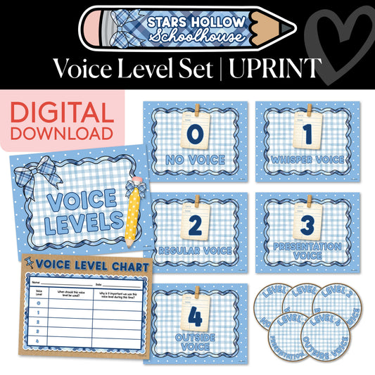 Printable Cozy Voice Level Set | School in Stars Hollow