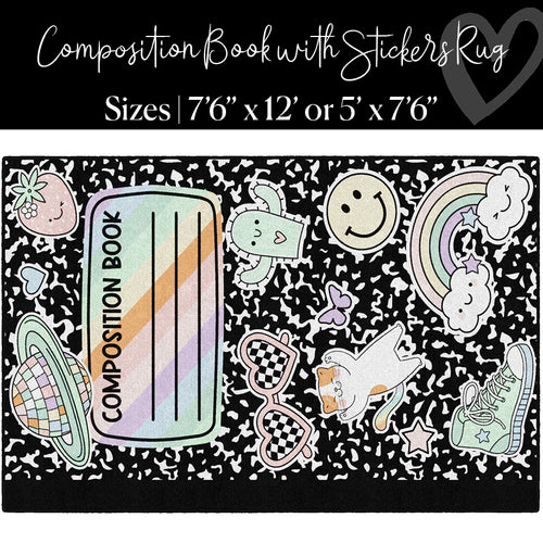Composition Book with Stickers | Classroom Rugs