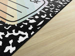Composition Notebook Rug | Black and White Classroom Rug | Taking Notes | Schoolgirl Style