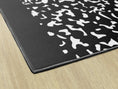 Load image into Gallery viewer, Composition Notebook Rug | Black and White Classroom Rug | Taking Notes | Schoolgirl Style
