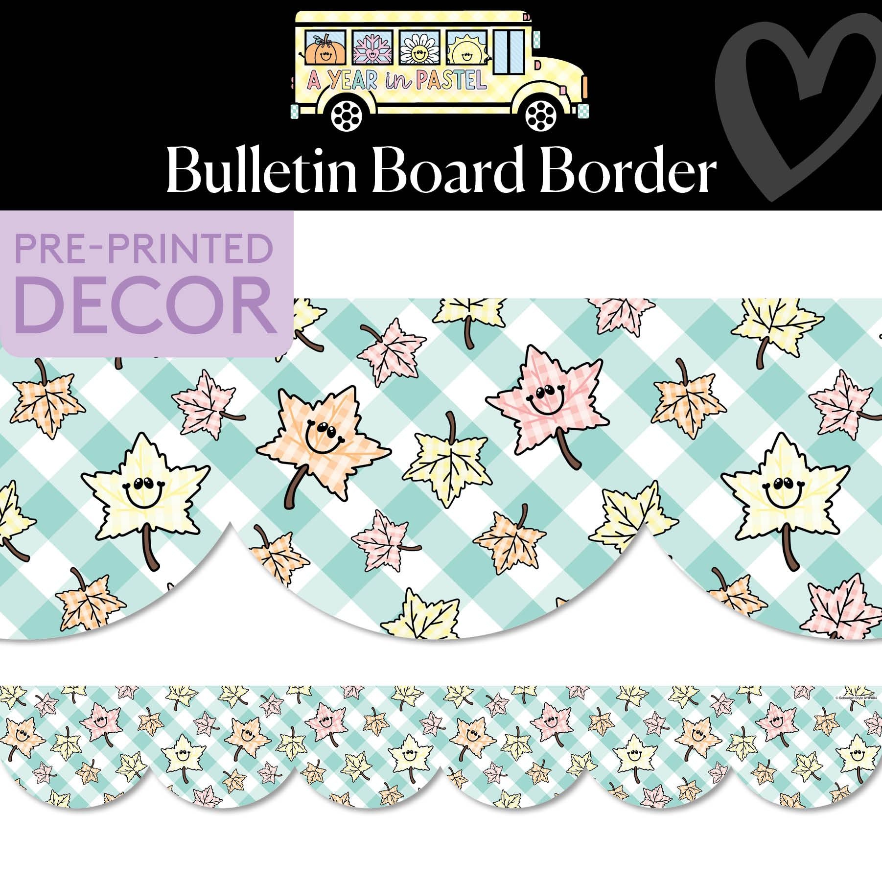 Little Leaf Lane Bulletin Board Border | A Year In Pastel