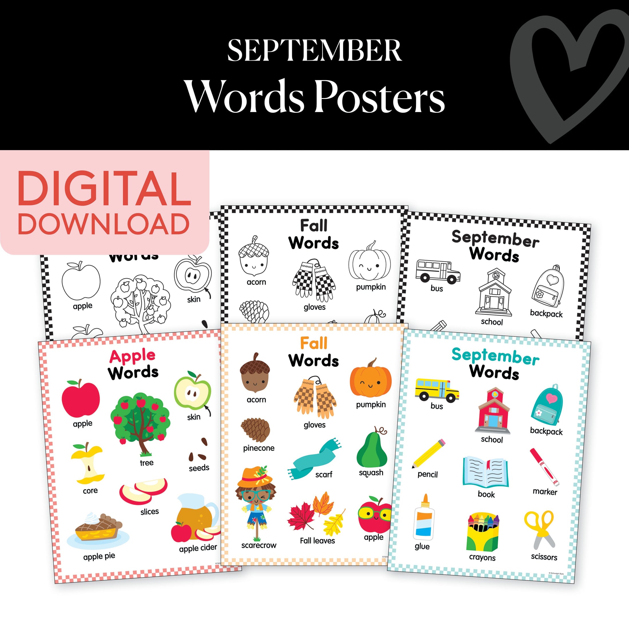 September Words Poster