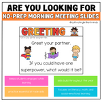 September Morning Meeting Slides | Digital Slides| Back to School |Google Slides