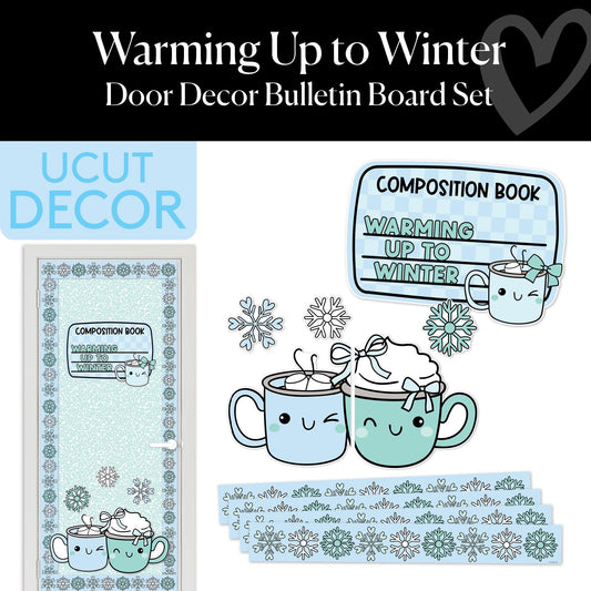 Winter Pre-Printed Door Decor Bulletin Board Set | Sweet Sips and Snowflakes