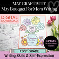 Load image into Gallery viewer, Printable May A Bouquet For Mom Writing Craftivity
