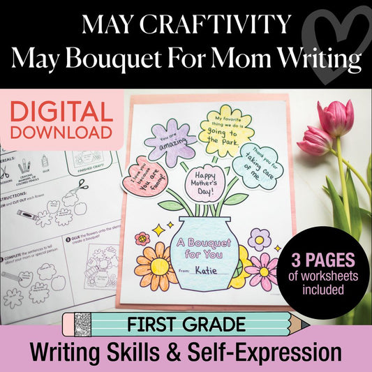 Printable May A Bouquet For Mom Writing Craftivity