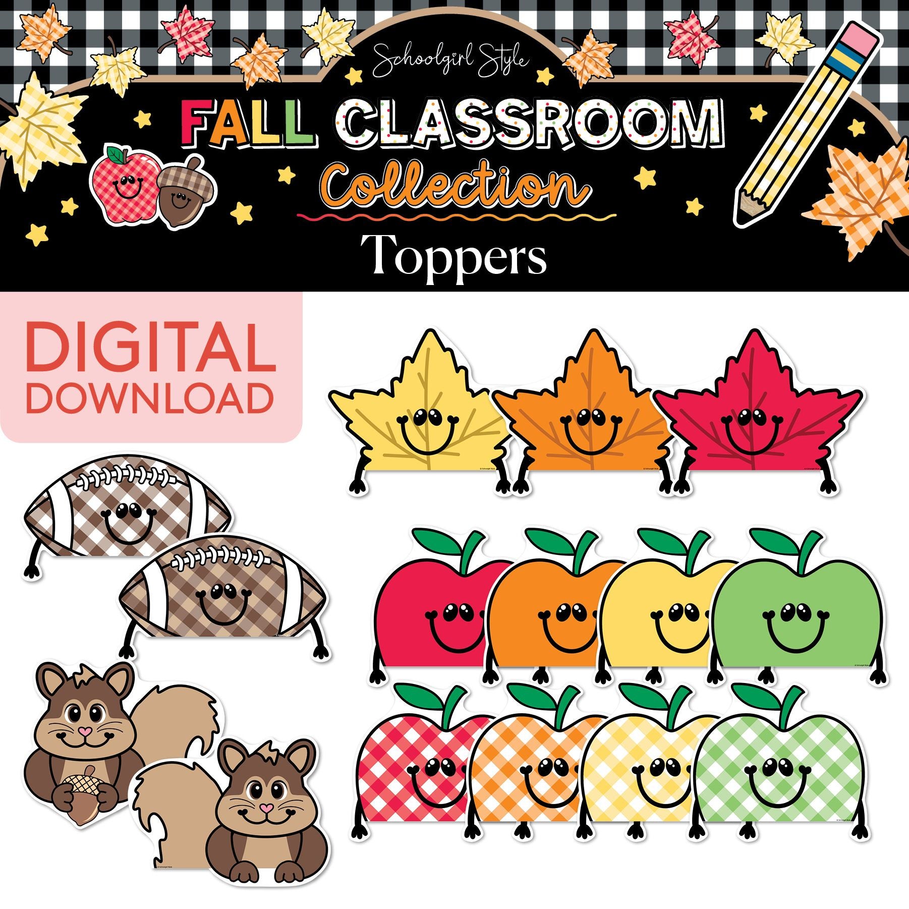 Printable Fall Toppers | 90s Teacher