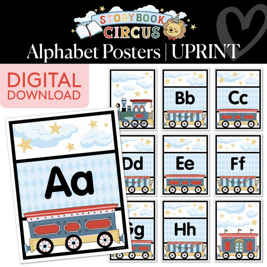 Printable Vintage Manuscript Alphabet Posters | Storybook Circus